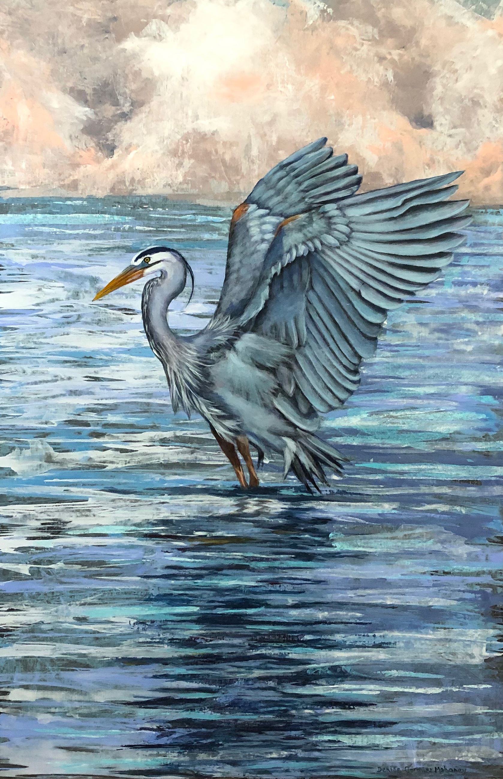 Blue Heron II by Denise Mahoney